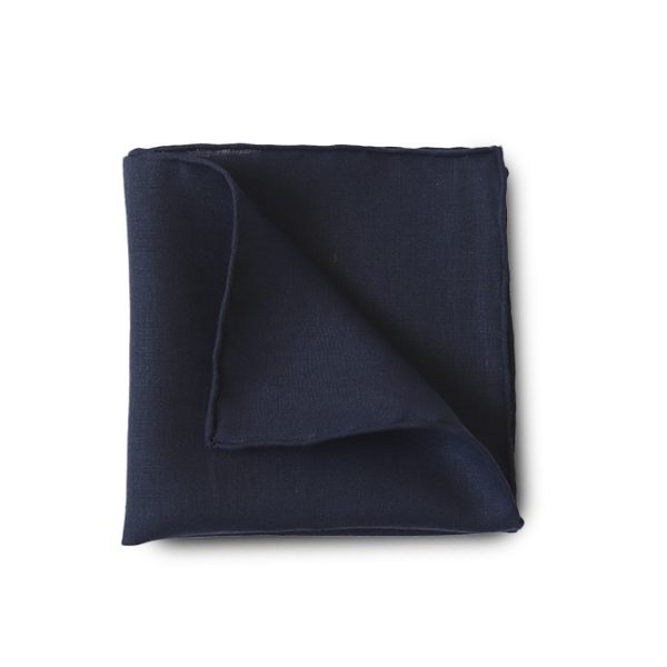 Hand rolled Plain Linen Pocket Squares - Image 2