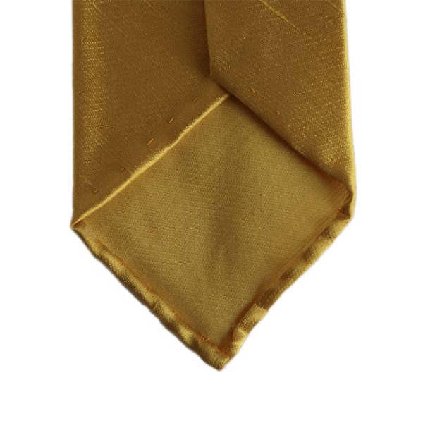 Yellow Shantung Silk Handdrolled Tie - Image 2