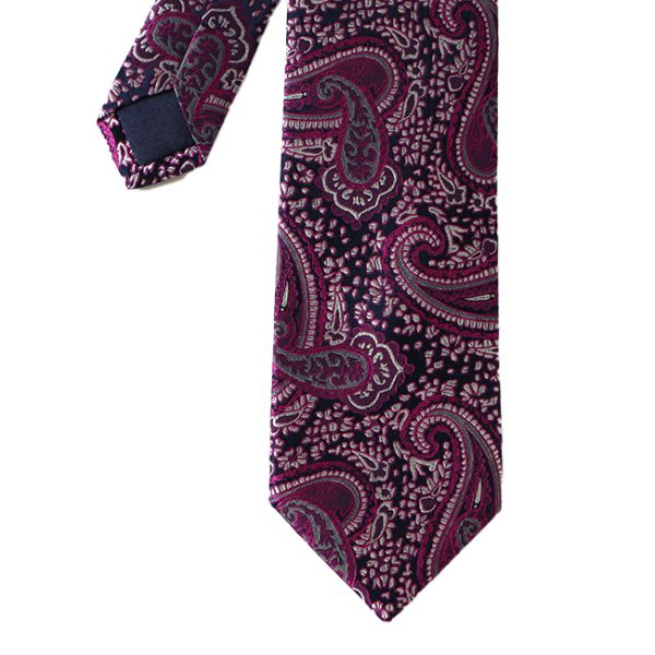 Purple Paisley Silk Tie