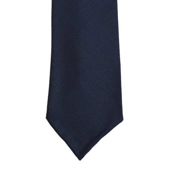 Navy blue Wool Hand-rolled Tie