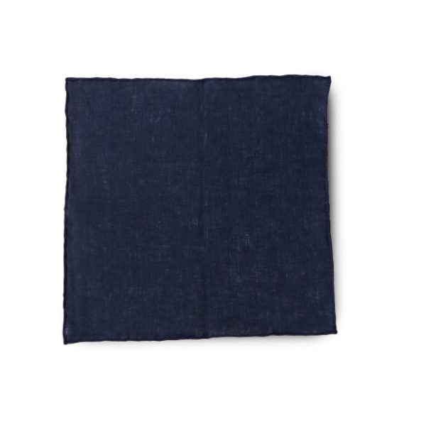 Hand rolled Plain Linen Pocket Squares - Image 3