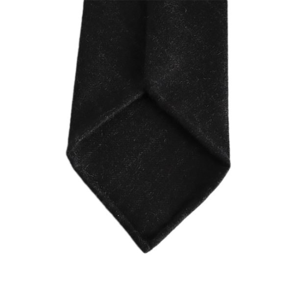 Grey Stripe Wool Handrolled Tie - Image 2