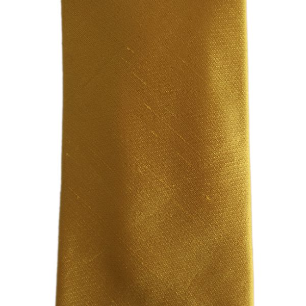 Yellow Shantung Silk Handdrolled Tie - Image 3