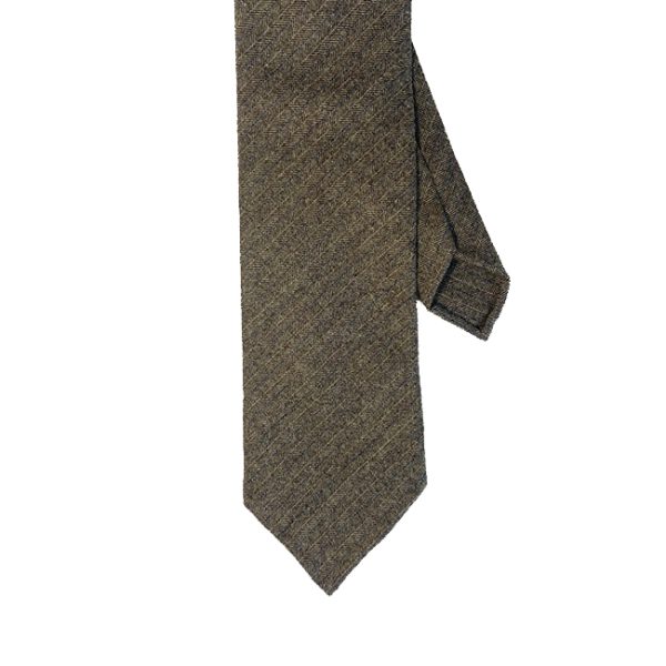 Hand rolled Textured Wool Tie