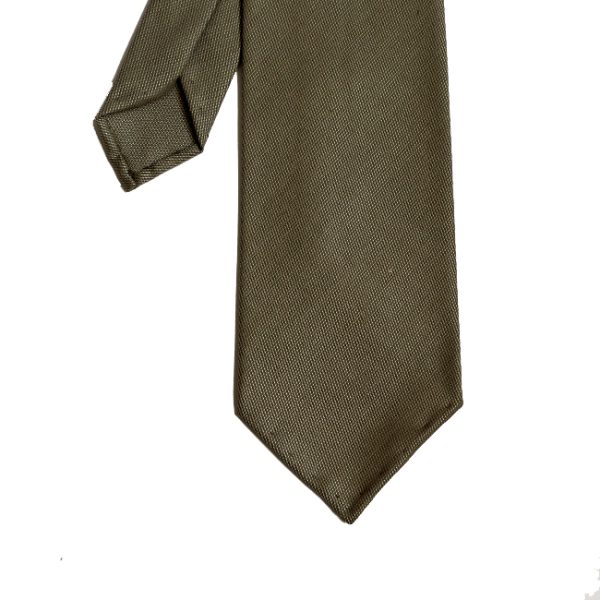 Grey Silk & wool Hand-rolled Tie