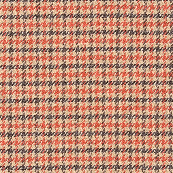 Orange Multi check Twill Fabric - Image 2