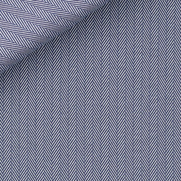 Navy Herringbone Fabric FL407573 000019