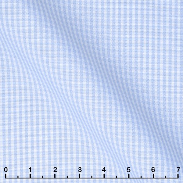 Sky Blue Mini Gingham Check Poplin 6409-W181-0001