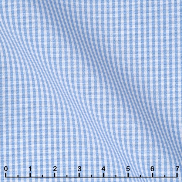 Blue Mini Gingham Check POPLIN  6409-W181-0004