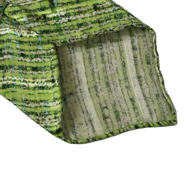 Bamboo Green Handrolled Silk Tie - Image 2