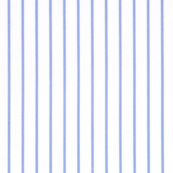 Blue Stripe White Fabric 3030-W120-0002 - Image 2