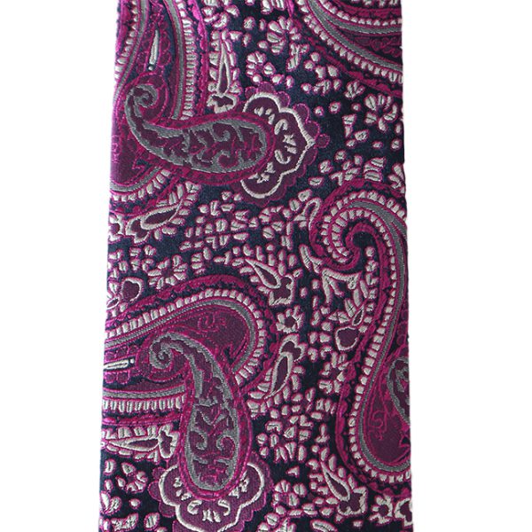 Purple Paisley Silk Tie - Image 3