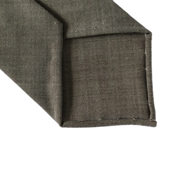 Light Grey Handrolled 360’s Wool Tie - Image 2