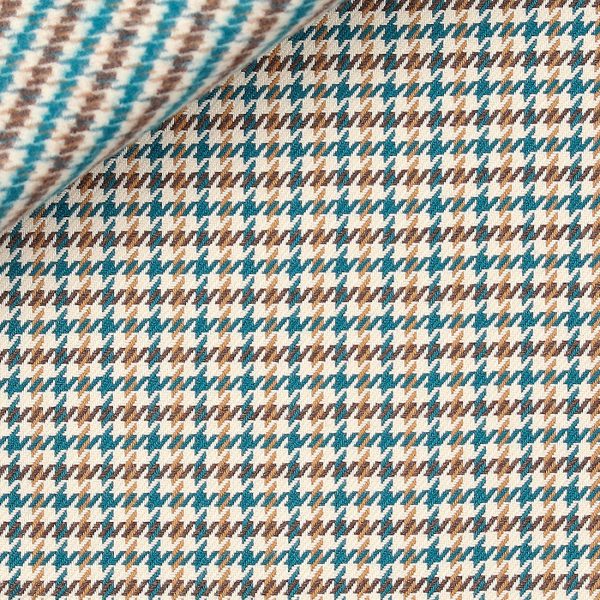 Multi coloured Check Twill Fabric FL104159 000025