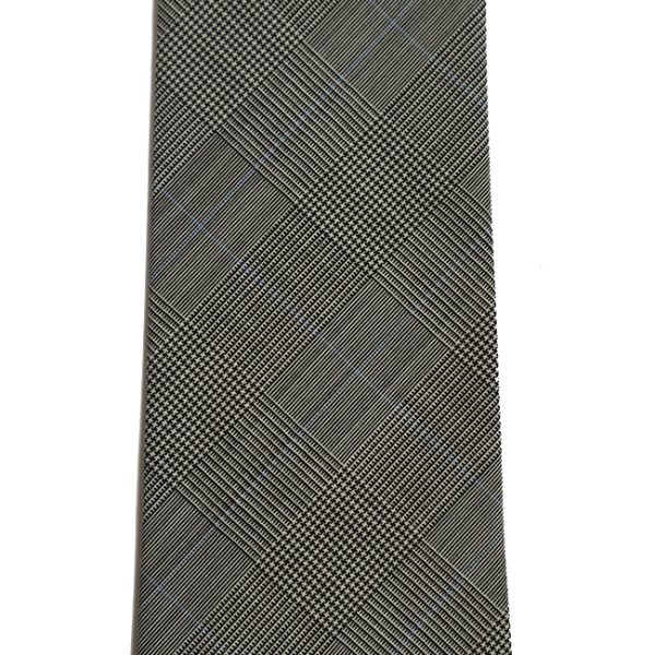 Grey Check Hand-rolled Wool Tie - Image 3