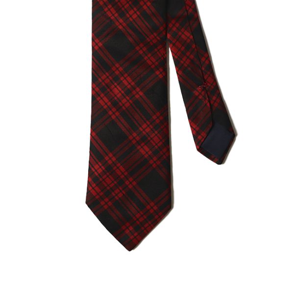 Red Silk Tartan Tie