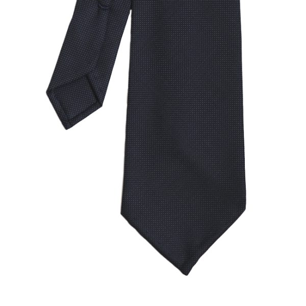 Navy blue Wool Hand-rolled Tie