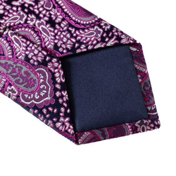 Purple Paisley Silk Tie - Image 2