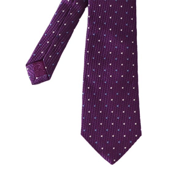 Purple Polka Dot Silk Tie