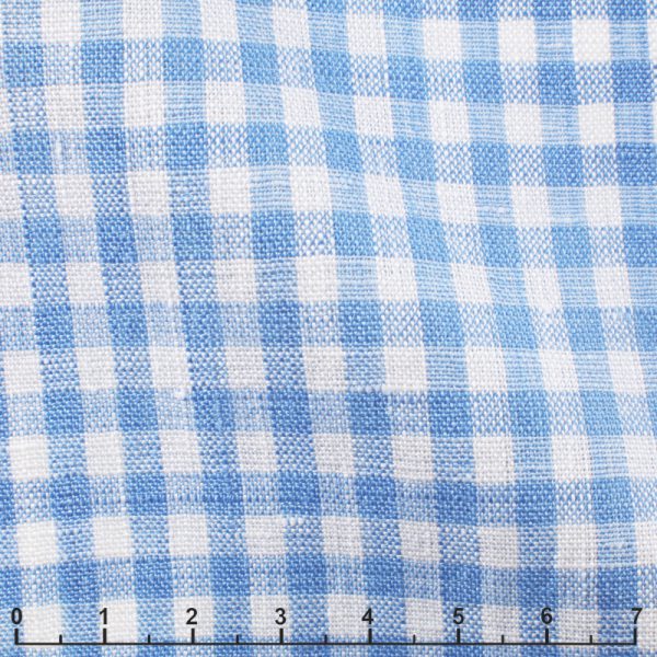 Blue Checked Linen 3985-W2211-0002