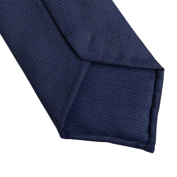 Navy blue Wool Hand-rolled Tie - Image 3