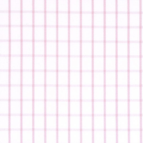 Pink Red Check White Fabric 3030-W121-0005